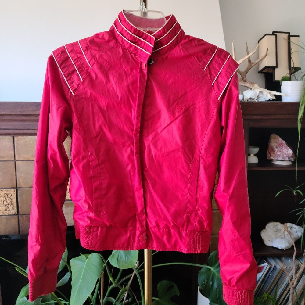 Ben Sherman Red Nylon Bomber Jacket - sz S